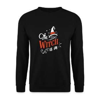 La sorcière est dans la citation de sorcière d'Halloween - Sweat-shirt Unisexe - noir - Devant - Alina (178cm) & Michal (187cm)