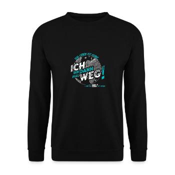 Das Leben genießen: Ich bin dann mal weg - Unisex Pullover - Schwarz - Vorne - Alina (178cm) & Michal (187cm)