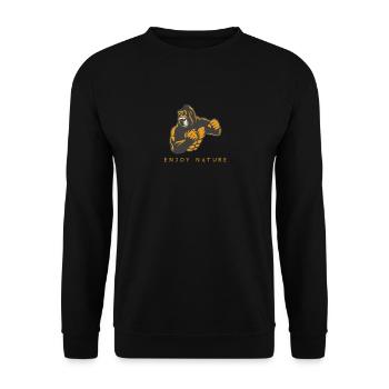 Enjoy Nature Beautiful Animal Wilderness Design - Unisex Sweatshirt - black - Front - Alina (178cm) & Michal (187cm)