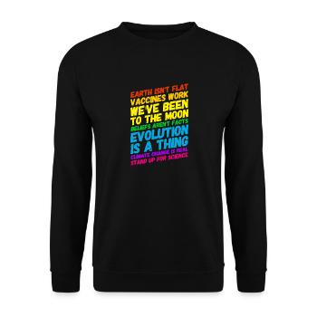 Déclaration scientifique Science 2020 - Sweat-shirt Unisexe - noir - Devant - Alina (178cm) & Michal (187cm)