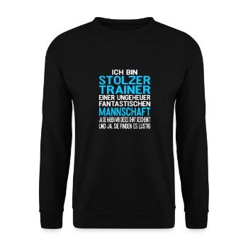 Ich Bin Stolzer Trainer Coach Mannschaft Team Spor - Unisex Pullover - Schwarz - Vorne - Alina (178cm) & Michal (187cm)