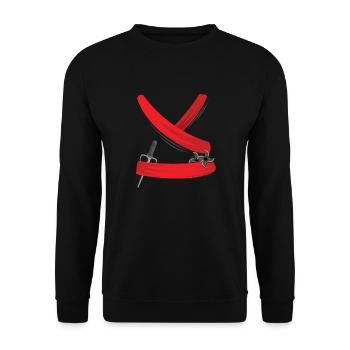 Costume de Ninja Amant d'Halloween Ninja - Sweat-shirt Unisexe - noir - Devant - Alina (178cm) & Michal (187cm)