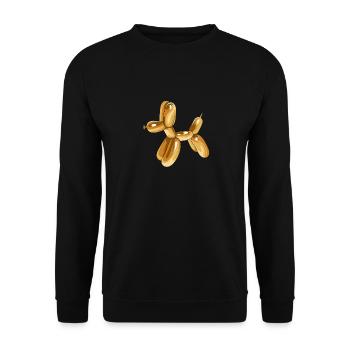 Ballon Chien Argent - Sweat-shirt Unisexe - noir - Devant - Alina (178cm) & Michal (187cm)