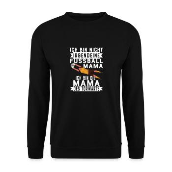 Fußball Mama Fußballspieler Mutter Torwart - Unisex Pullover - Schwarz - Vorne - Alina (178cm) & Michal (187cm)