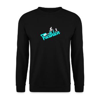 Triathlon triathlète fille femme - Sweat-shirt Unisexe - noir - Devant - Alina (178cm) & Michal (187cm)