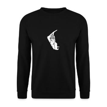 Amrum North Sea Island - Unisex Sweatshirt - black - Front - Alina (178cm) & Michal (187cm)