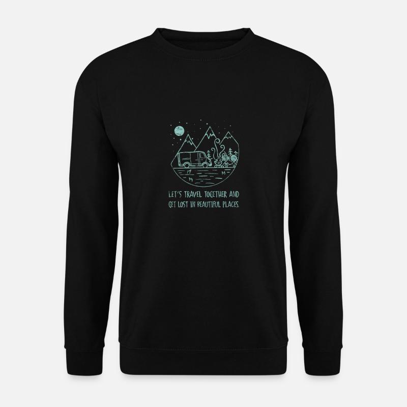 Let’s la relation camping fourgon - Sweat-shirt Unisexe - noir
