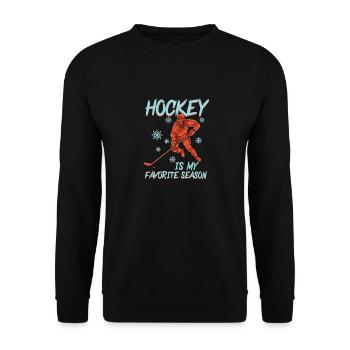 Hockey - My Favorite Season - Skate Rink - Unisex Sweatshirt - black - Front - Alina (178cm) & Michal (187cm)