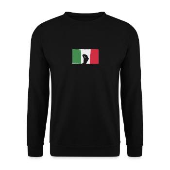 Capisci Italie geste de la main drapeau italien drôle - Sweat-shirt Unisexe - noir - Devant - Alina (178cm) & Michal (187cm)
