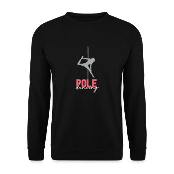 pole dance, pole, danse, fitness, idée cadeau, po - Sweat-shirt Unisexe - noir - Devant - Alina (178cm) & Michal (187cm)