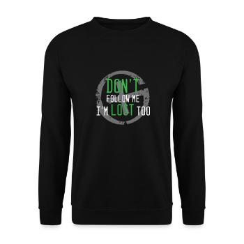 geocaching, cache, gps, geocache, geocacher, logbu - Unisex Sweatshirt - black - Front - Alina (178cm) & Michal (187cm)
