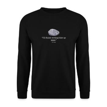 Procrastinationscp - secure contain protect scp - Unisex Sweatshirt - black - Front - Alina (178cm) & Michal (187cm)