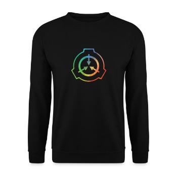 Logo arc-en-ciel sécurisé contient protéger SCP Foundation - Sweat-shirt Unisexe - noir - Devant - Alina (178cm) & Michal (187cm)