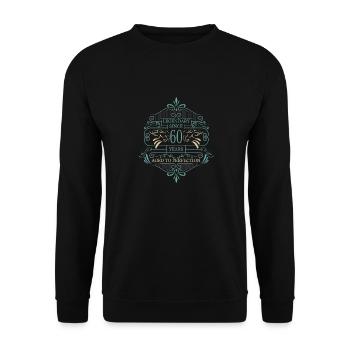 60 Geburtstag Geschenkideen - Unisex Pullover - Schwarz - Vorne - Alina (178cm) & Michal (187cm)