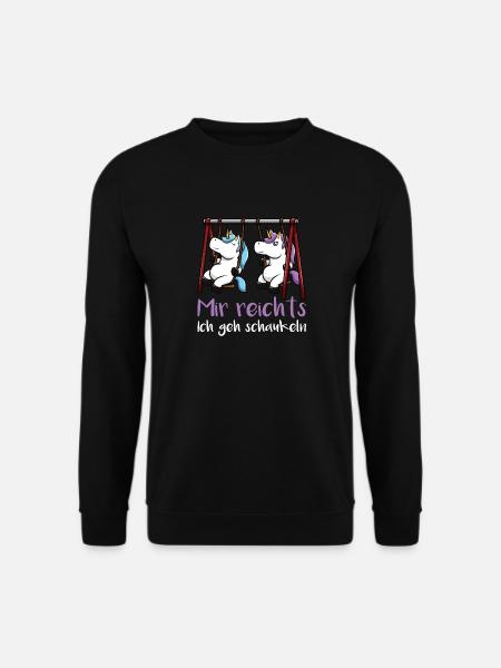 Einhorn Mir Reichts Ich Geh Schaukeln Schaukel Spi - Unisex Pullover - Schwarz
