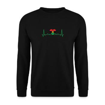Biafra - Sweat-shirt Unisexe - noir - Devant - Alina (178cm) & Michal (187cm)