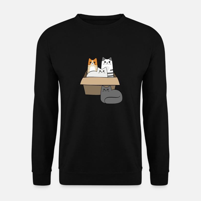 Cats in a Box - Unisex Sweatshirt - black