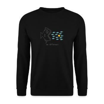 be different diving gift for diving divers - Unisex Sweatshirt - black - Front - Alina (178cm) & Michal (187cm)