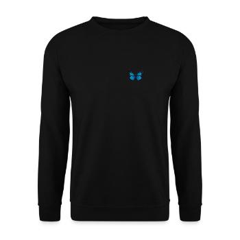 Papillon Bleu Doux Esthétique Emoji Papillon Mignon - Sweat-shirt Unisexe - noir - Devant - Alina (178cm) & Michal (187cm)