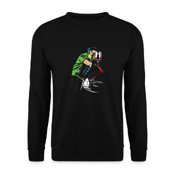 Der tollste Beruf der Welt - Unisex Pullover - Schwarz - Vorne - Alina (178cm) & Michal (187cm)