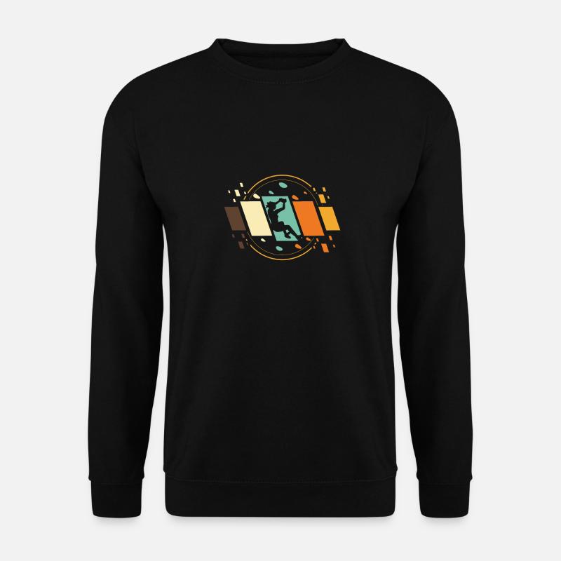 Retro Bouldern Frauen - Unisex Pullover - Schwarz