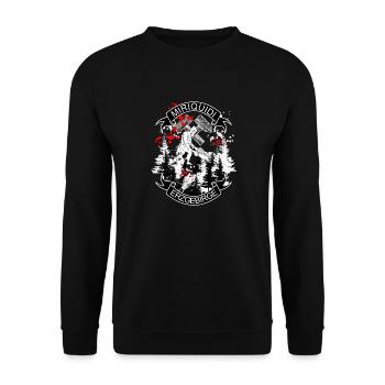 Miriquidi - Erzgebirge Bergbau und Heimat - Unisex Pullover - Schwarz - Vorne - Alina (178cm) & Michal (187cm)