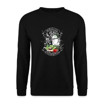 Miriquidi - Erzgebirge Bergbau und Heimat - Unisex Pullover - Schwarz - Vorne - Alina (178cm) & Michal (187cm)