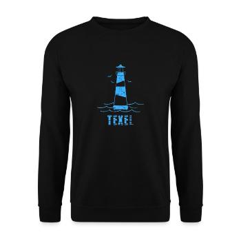 Texel Leuchtturm Möwen Nordsee - Unisex Pullover - Schwarz - Vorne - Alina (178cm) & Michal (187cm)