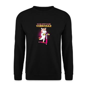 Vorschule Mädchen Vorschulkind - Unisex Pullover - Schwarz - Vorne - Alina (178cm) & Michal (187cm)