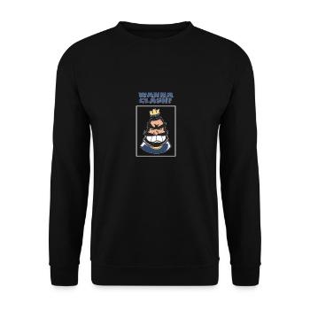 Wanna Clash Arena Royale Clans - Unisex Sweatshirt - black - Front - Alina (178cm) & Michal (187cm)
