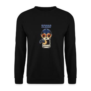 Wanna Clash Arena Royale Clans - Unisex Sweatshirt - black - Front - Alina (178cm) & Michal (187cm)