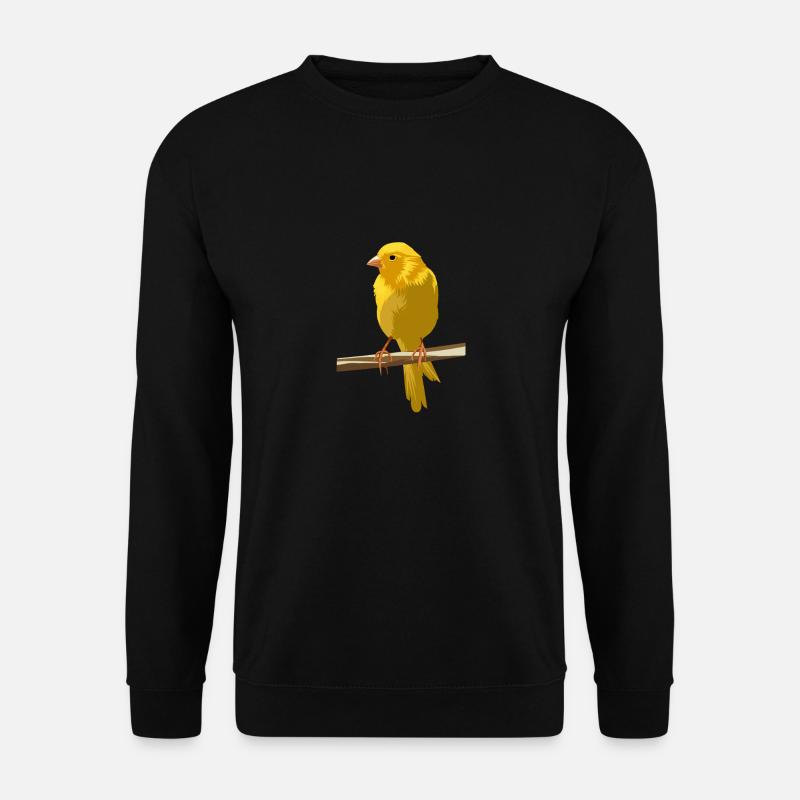 Kanarienvogel auf Zweig - Unisex Pullover - Schwarz