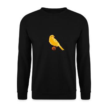 Canary on branch - Unisex Sweatshirt - black - Front - Alina (178cm) & Michal (187cm)