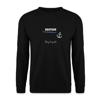 L'histoire de Rostock de ma vie Anker Maritim - Sweat-shirt Unisexe - noir - Devant - Alina (178cm) & Michal (187cm)