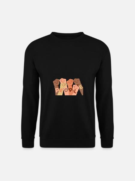 Gegen Rassismus Gleichheit Frieden Gegen Nazis - Unisex Pullover - Schwarz