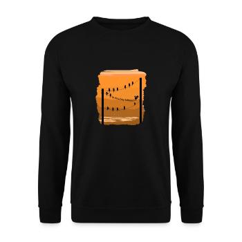 Soyez unique - poulet - Sweat-shirt Unisexe - noir - Devant - Alina (178cm) & Michal (187cm)