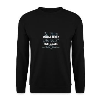Fight against cancer Family support Tshirt - Unisex Sweatshirt - black - Front - Alina (178cm) & Michal (187cm)