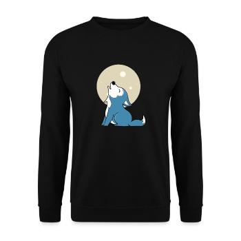 Baby wolf moon - Unisex Sweatshirt - black - Front - Alina (178cm) & Michal (187cm)