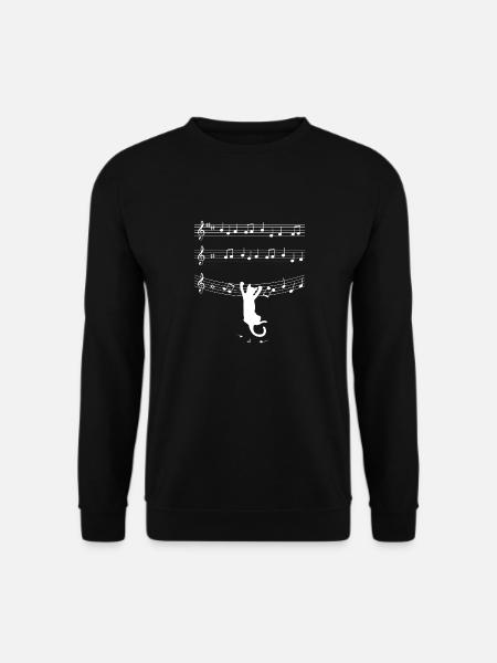 Wenn Katzen Musik machen - Unisex Pullover - Schwarz