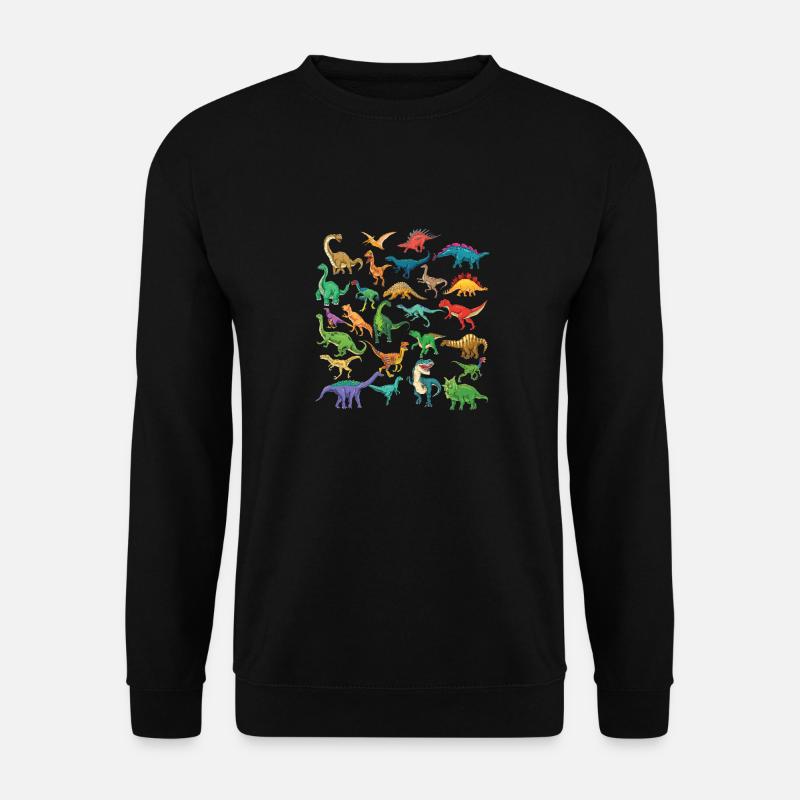 Dinosaurier-Arten Grafiken Dino T-Rex Jungen Dinos - Unisex Pullover - Schwarz
