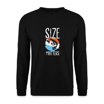angeln fishing fischen fischer angler fisch - Unisex Pullover - Schwarz - Vorne - Alina (178cm) & Michal (187cm)