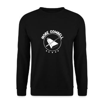 More Cowbell| Instrument| Comedy| Catchphrase - Unisex Sweatshirt - black - Front - Alina (178cm) & Michal (187cm)