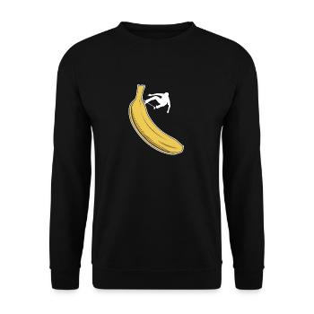 Banane Skateboarding Skateboard Skater - Unisex Pullover - Schwarz - Vorne - Alina (178cm) & Michal (187cm)