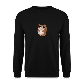 owl - Unisex Sweatshirt - black - Front - Alina (178cm) & Michal (187cm)