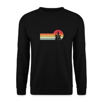 Échecs pièces échec et mat rétro joueurs d'échecs - Sweat-shirt Unisexe - noir - Devant - Alina (178cm) & Michal (187cm)