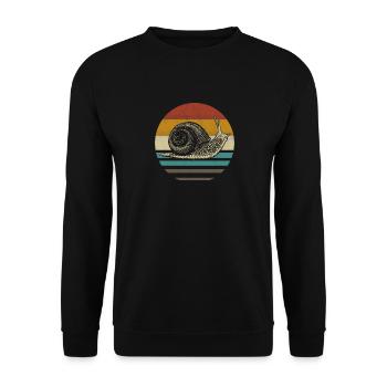 Escargot vintage retro cadeau coureur jogger - Sweat-shirt Unisexe - noir - Devant - Alina (178cm) & Michal (187cm)