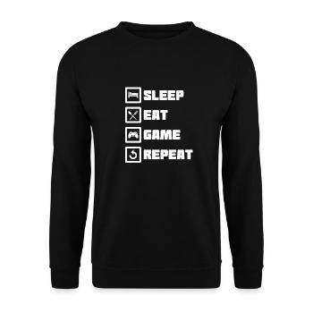 Gaming Gamer Game Gambling Gamer Videogames Online - Unisex Sweatshirt - black - Front - Alina (178cm) & Michal (187cm)