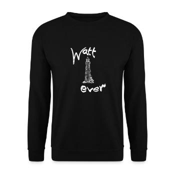 Watt Ever - Unisex Pullover - Schwarz - Vorne - Alina (178cm) & Michal (187cm)