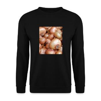 Funny onion vegetable photo gift - Unisex Sweatshirt - black - Front - Alina (178cm) & Michal (187cm)