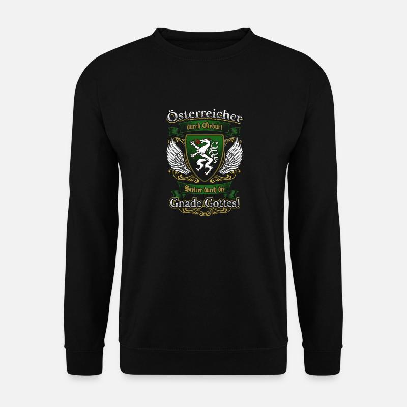 Stolzer Steirer: Steirer durch die Gnade Gottes - Unisex Pullover - Schwarz